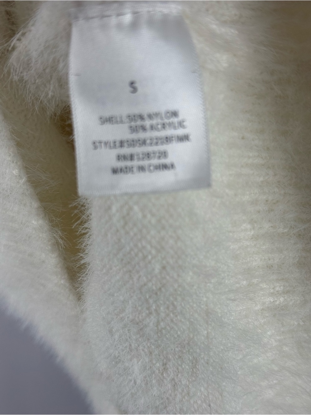 Jun & Ivy Ivory Pom Pom Fuzzy Sweater Womens Small Balloon Sleeve Cozy Knit - Picture 5 of 5